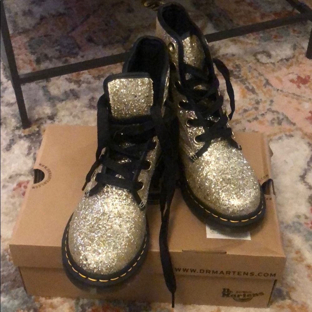 Worn 3x Dr. Martens gold boots
